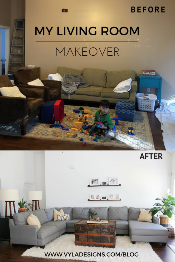 BEFORE AND AFTER: OUR LIVING ROOM